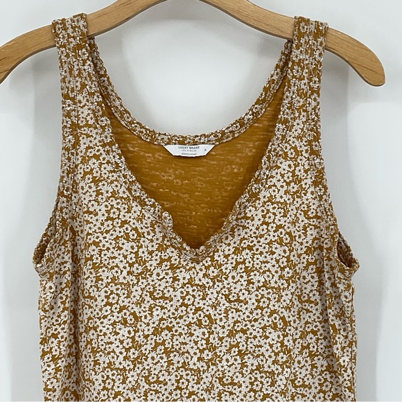 Lucky Brand Scallop Notch MIDI Dress Size Medium I 12 - Picture 5 of 11